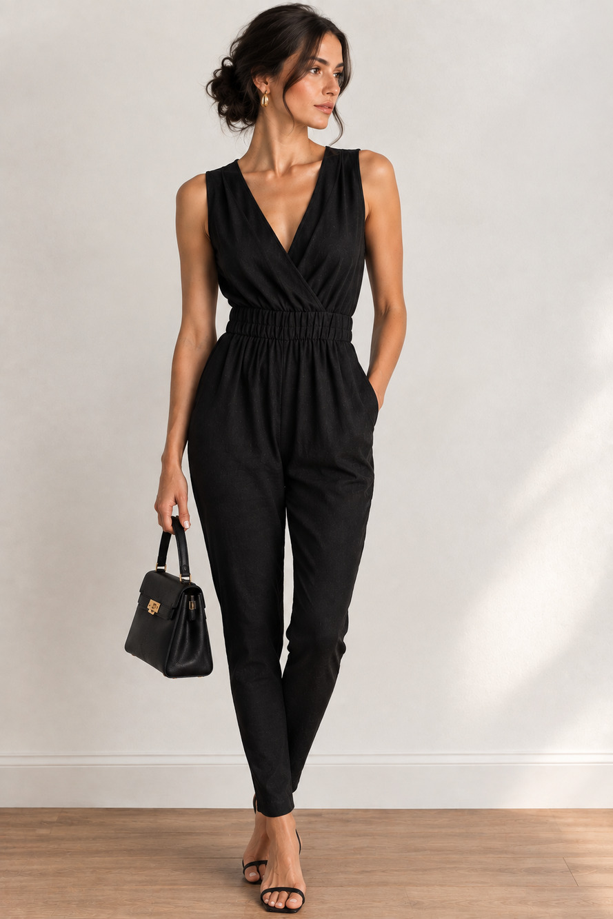 Joe B. Black sleeveless jumpsuit size M